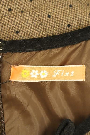 クリックで大画像表示 F i.n.t(フィント)の古着「ベルト付きドット起毛膝丈フレアワンピース(ワンピース・チュニック)」大画像6へ