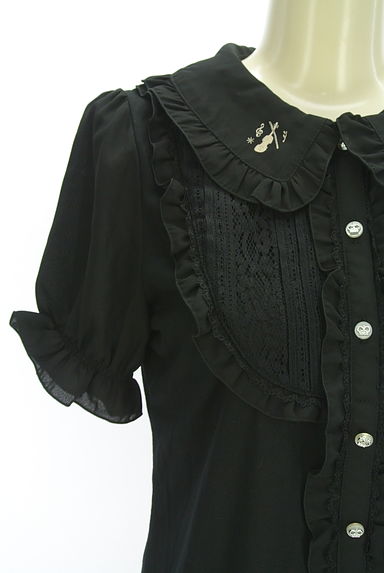 クリックで大画像表示 axes femme(アクシーズファム)の古着「axes femme POETIQUE レースヨークブラウス(カットソー・プルオーバー)」大画像4へ