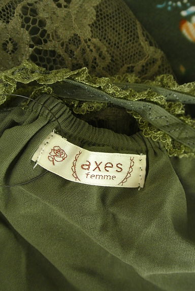 クリックで大画像表示 axes femme(アクシーズファム)の古着「バックレース花柄2WAYブラウス(カットソー・プルオーバー)」大画像6へ