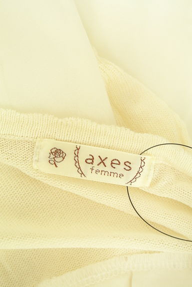 クリックで大画像表示 axes femme(アクシーズファム)の古着「バックシフォン刺繍シアーニット(ニット)」大画像6へ