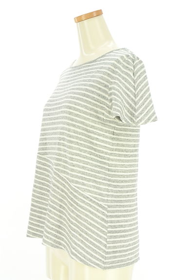 クリックで大画像表示 COMME CA(コムサ)の古着「Gabardine K.T アシメボーダーカットソー(カットソー・プルオーバー)」大画像3へ