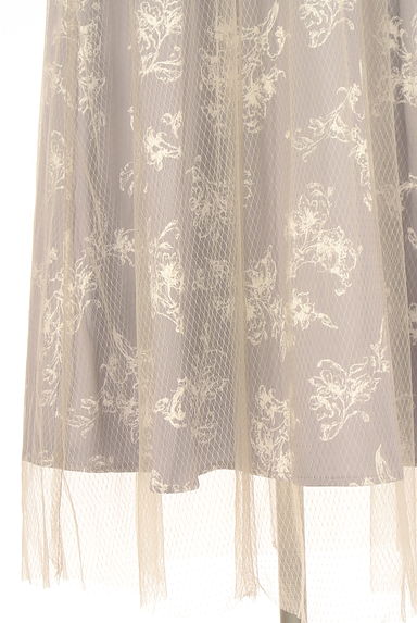 クリックで大画像表示 JILL by JILLSTUART(ジルバイジルスチュアート)の古着「ニット+花柄チュールロングワンピース(ワンピース・チュニック)」大画像4へ
