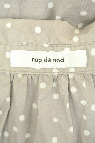 クリックで大画像表示 nop de nod(ノップドゥノッド)の古着「ドット柄ドルマンワイドシャツ(カジュアルシャツ)」大画像6へ