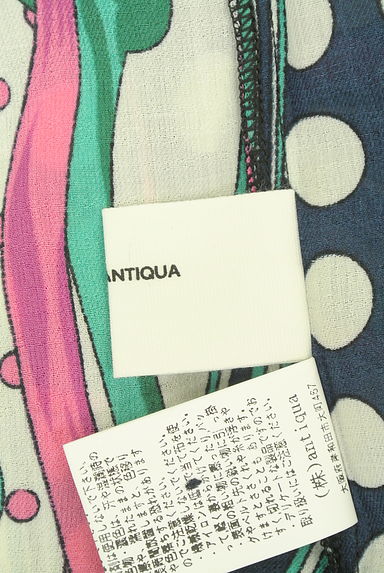クリックで大画像表示 antiqua(アンティカ)の古着「ラウンドヘムプリントブラウス(ブラウス)」大画像6へ