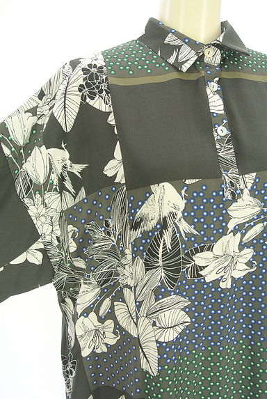 クリックで大画像表示 antiqua(アンティカ)の古着「patterntorso ドット×花柄ロングワンピ(ワンピース・チュニック)」大画像4へ