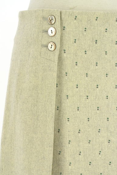 クリックで大画像表示 Spick and Span(スピック&スパン)の古着「ドット柄切替ウールスカート(スカート)」大画像4へ
