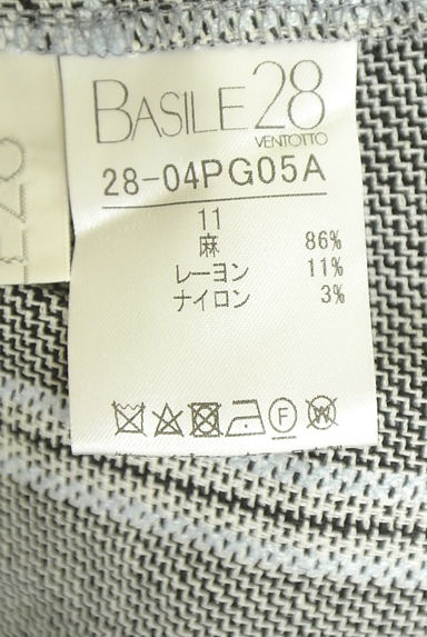 クリックで大画像表示 BASILE28(バジーレ28)の古着「チェック柄タックワイドパンツ(パンツ)」大画像5へ