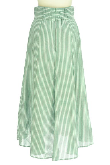 クリックで大画像表示 La boutique BonBon(ラブティックボンボン)の古着「リネン混ストライプフィッシュテールスカート(ロングスカート・マキシスカート)」大画像2へ