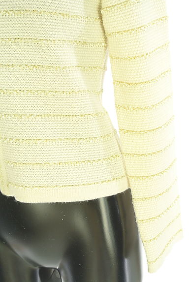 クリックで大画像表示 ROPE(ロペ)の古着「ラメボーダー柄ニットカーディガン(ジャケット)」大画像5へ