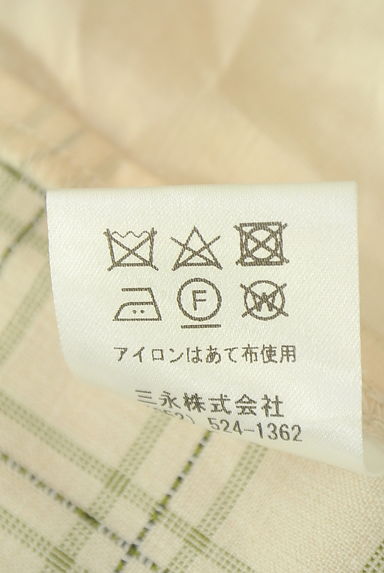 クリックで大画像表示 KarL Park Lane(カールパークレーン)の古着「オープンショルダーチェック柄ワンピース(ワンピース・チュニック)」大画像5へ