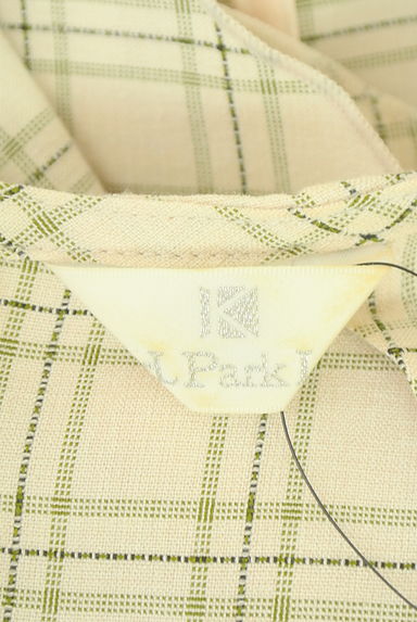 クリックで大画像表示 KarL Park Lane(カールパークレーン)の古着「オープンショルダーチェック柄ワンピース(ワンピース・チュニック)」大画像6へ