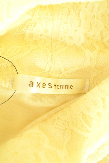 クリックで大画像表示 axes femme(アクシーズファム)の古着「タートルネックレース切替カットソー(カットソー・プルオーバー)」大画像6へ