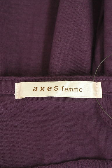 クリックで大画像表示 axes femme(アクシーズファム)の古着「ベロア&刺繍レース切替カットソー(カットソー・プルオーバー)」大画像6へ