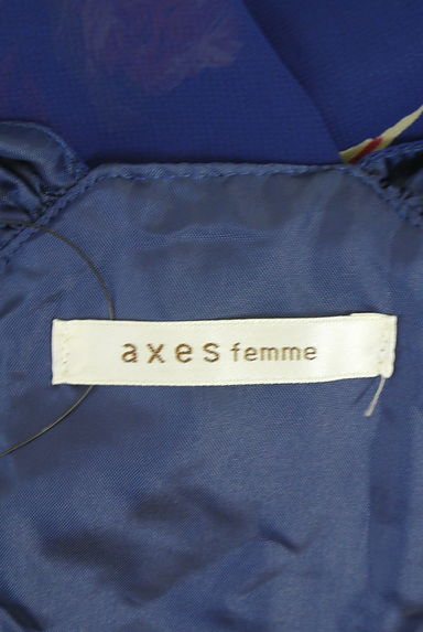 クリックで大画像表示 axes femme(アクシーズファム)の古着「花柄シフォンキャミワンピース(キャミワンピース)」大画像6へ