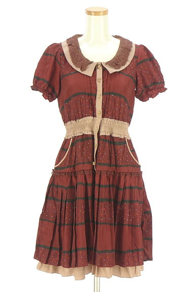 クリックで大画像表示 axes femme(アクシーズファム)の古着「ドット柄ワンピース(ワンピース・チュニック)」大画像1へ