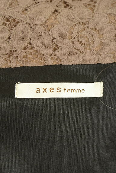 クリックで大画像表示 axes femme(アクシーズファム)の古着「ベルト付きレース切替花柄膝上ワンピース(ワンピース・チュニック)」大画像6へ