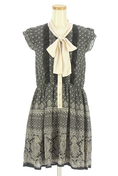 クリックで大画像表示 axes femme(アクシーズファム)の古着「ノースリ総柄シフォンワンピース(ワンピース・チュニック)」大画像1へ