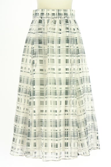 クリックで大画像表示 MISCH MASCH(ミッシュマッシュ)の古着「チェック柄オーガンジーロングスカート(ロングスカート・マキシスカート)」大画像2へ