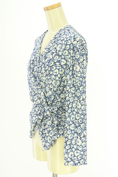 クリックで大画像表示 LUI CHANTANT(ルイシャンタン)の古着「花柄カシュクールブラウス(ブラウス)」大画像3へ