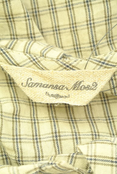 クリックで大画像表示 Samansa Mos2(サマンサモスモス)の古着「チェック柄綿麻ブラウス(ブラウス)」大画像6へ