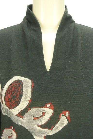 クリックで大画像表示 HIROKO KOSHINO(ヒロココシノ)の古着「スキッパーカットソー(カットソー・プルオーバー)」大画像4へ