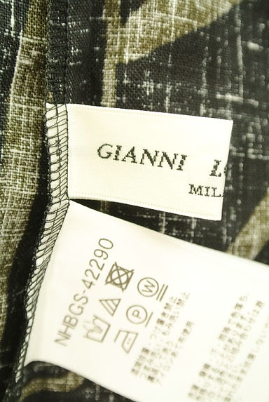 クリックで大画像表示 GIANNI LO GIUDICE(ジャンニロジュディチェ)の古着「総柄キーネックリネンカットソー(ブラウス)」大画像6へ