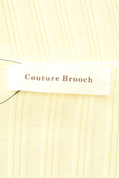 クリックで大画像表示 Couture Brooch(クチュールブローチ)の古着「パール&花刺しゅうリブニットトップス(ニット)」大画像6へ