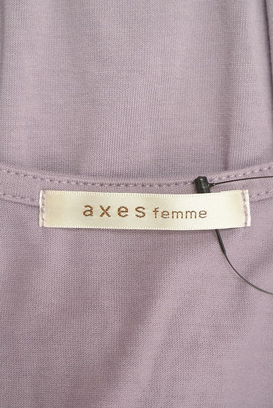クリックで大画像表示 axes femme(アクシーズファム)の古着「フラワーモチーフ付きフロントリボンプルオーバー(カットソー・プルオーバー)」大画像6へ
