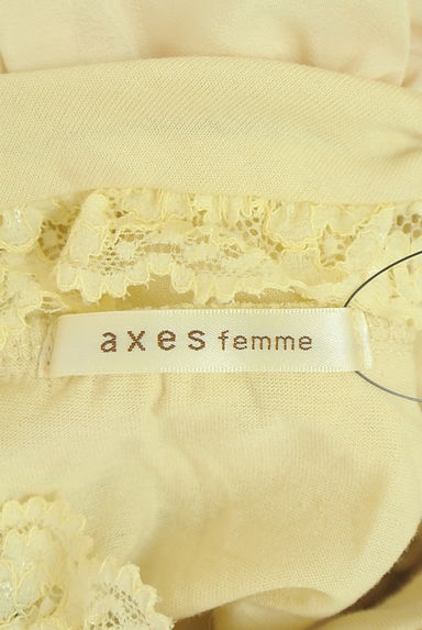 クリックで大画像表示 axes femme(アクシーズファム)の古着「花モチーフ付きハイネックカットソー(カットソー・プルオーバー)」大画像6へ