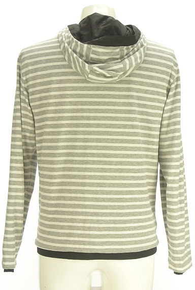 クリックで大画像表示 BURBERRY BLACK LABEL(バーバリーブラックレーベル)の古着「黒無地×グレーボーダーリバーシブルパーカー(ブルゾン・スタジャン)」大画像5へ