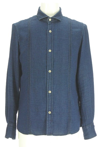 クリックで大画像表示 EPOCA UOMO(エポカウォモ)の古着「ピンタックデニム風シャツ(カジュアルシャツ)」大画像1へ