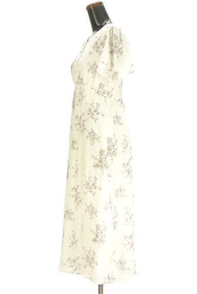 クリックで大画像表示 LAISSE PASSE(レッセパッセ)の古着「花柄シフォンロングフレアワンピース(ワンピース・チュニック)」大画像3へ
