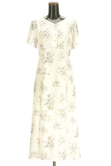 クリックで大画像表示 LAISSE PASSE(レッセパッセ)の古着「花柄シフォンロングフレアワンピース(ワンピース・チュニック)」大画像4へ