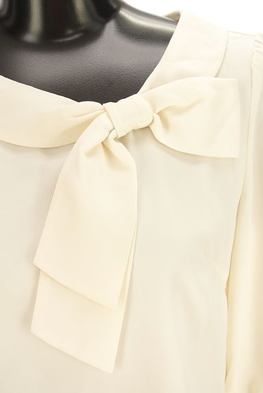 クリックで大画像表示 LAISSE PASSE(レッセパッセ)の古着「リボンロールカラー6分袖シフォンブラウス(ブラウス)」大画像4へ