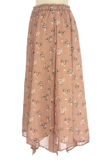 クリックで大画像表示 LAISSE PASSE(レッセパッセ)の古着「花柄アシメロングシフォンスカート(ロングスカート・マキシスカート)」大画像3へ