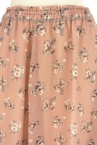 クリックで大画像表示 LAISSE PASSE(レッセパッセ)の古着「花柄アシメロングシフォンスカート(ロングスカート・マキシスカート)」大画像4へ