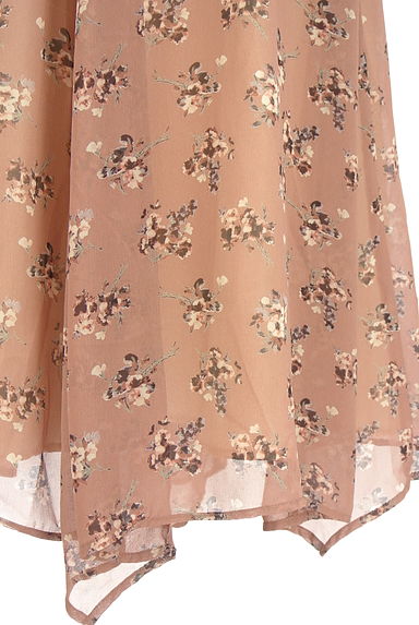 クリックで大画像表示 LAISSE PASSE(レッセパッセ)の古着「花柄アシメロングシフォンスカート(ロングスカート・マキシスカート)」大画像5へ