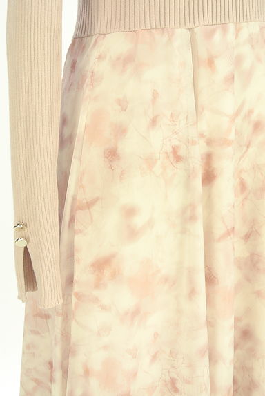 MISCH MASCH（ミッシュマッシュ）の古着「リブニット×花柄シフォンロングワンピース（ワンピース・チュニック）」大画像５へ