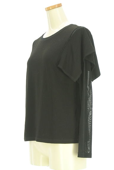 クリックで大画像表示 HIROKO KOSHINO(ヒロココシノ)の古着「HIROKO KOSHINO TRUNK シアー袖カットソー(カットソー・プルオーバー)」大画像3へ
