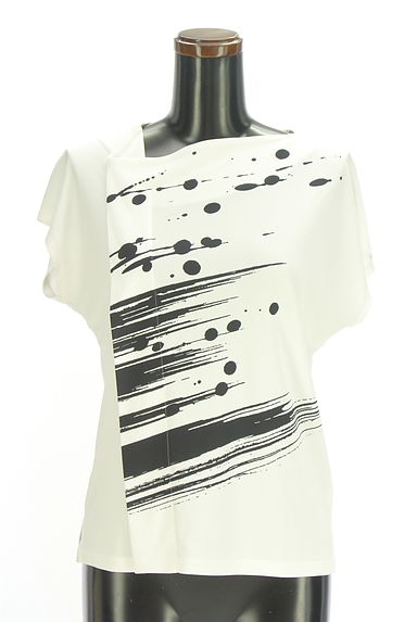 クリックで大画像表示 HIROKO KOSHINO(ヒロココシノ)の古着「アシメフレンチスリーブカットソー(カットソー・プルオーバー)」大画像1へ
