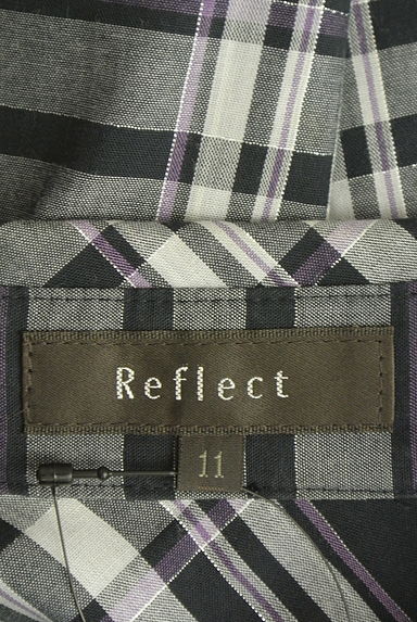 クリックで大画像表示 Reflect(リフレクト)の古着「ベルト付きラメチェックロングシャツ(カジュアルシャツ)」大画像6へ