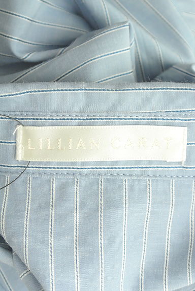 クリックで大画像表示 LILLIAN CARAT(リリアンカラット)の古着「クロップドストライプブラウス(ブラウス)」大画像6へ