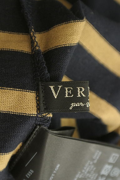 VERMEIL par iena（ヴェルメイユ パー イエナ）の古着「シャーリングアシメボーダーカットソー（カットソー・プルオーバー）」大画像６へ