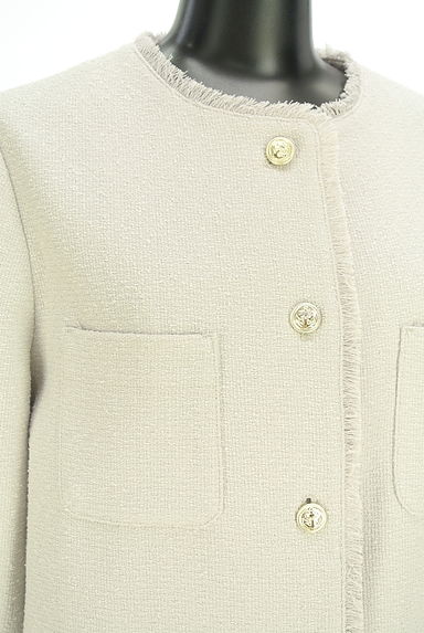 クリックで大画像表示 Couture Brooch(クチュールブローチ)の古着「ミドル丈ノーカラーラメジャケット(ジャケット)」大画像4へ