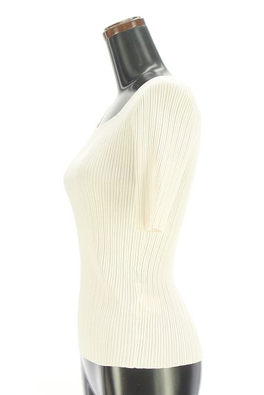PROPORTION BODY DRESSING（プロポーションボディドレッシング）の古着「5分袖光沢リブニット（ニット）」大画像３へ