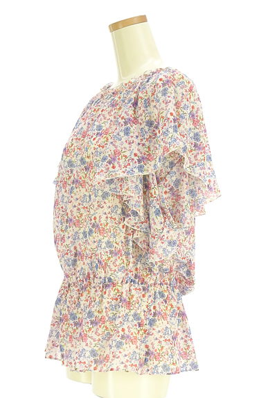 INED（イネド）の古着「小花柄シフォンブラウス（ブラウス）」大画像３へ