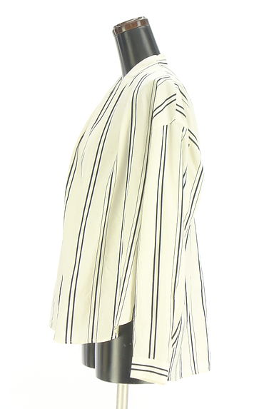クリックで大画像表示 INED(イネド)の古着「ストライプ柄Vネックゆるブラウス(ブラウス)」大画像3へ