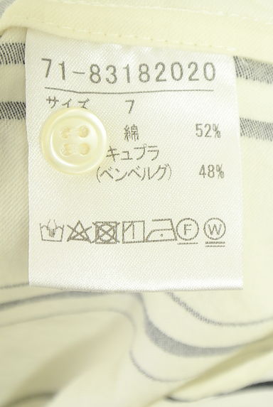 クリックで大画像表示 INED(イネド)の古着「ストライプ柄Vネックゆるブラウス(ブラウス)」大画像5へ