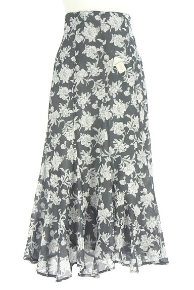 クリックで大画像表示 MERCURYDUO(マーキュリーデュオ)の古着「花柄シアーマーメイドロングスカート(ロングスカート・マキシスカート)」大画像4へ