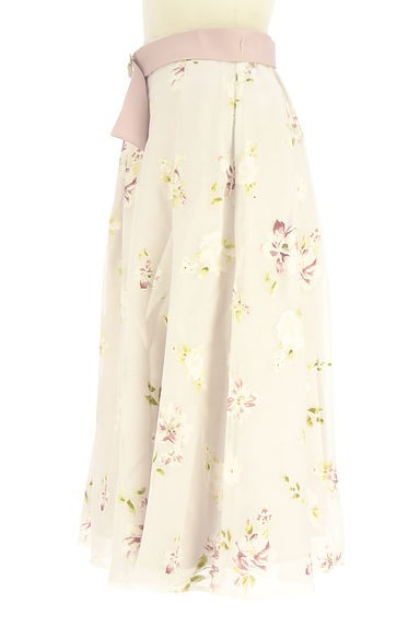 クリックで大画像表示 LAISSE PASSE(レッセパッセ)の古着「花柄タック膝下丈スカート(スカート)」大画像3へ